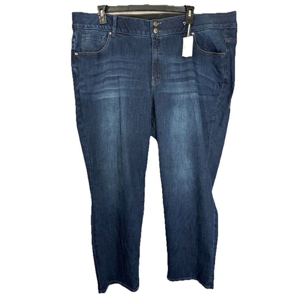 Lane Bryant High Rise Essential Stretch Jeans Womens 26 Short Blue Straight NEW
